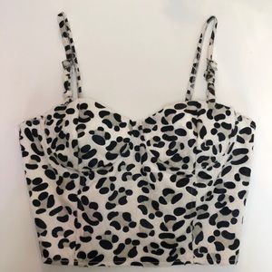 Honey Punch Animal Print Bustier